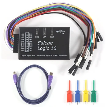 Логически USB логически анализатор Канален анализатор за официална версия Скорост на пробата 100M 16 канала инструменти