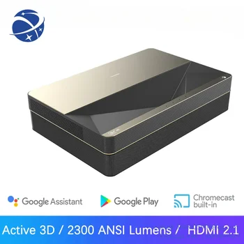 YYHCChanghong B8U лазерен 4K проектор 2300ANSI лумени ултракъс фокус домашно кино Android 11.0 Smart TV с 3D MEMC видео игра