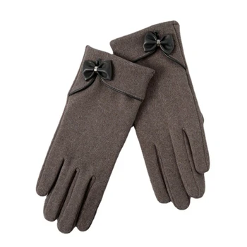 1 чифт ветроупорни дрехи заешка коса езда части Обзавеждане на открито Меки ръкавици Топло дама зима плюс кадифени ръкавици