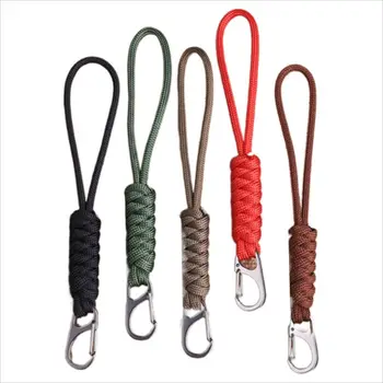 Ръчно изработен ключодържател Paracord Anti-lost Chain Snake Knot плетен тъкан ключодържател за китката Външно въже чадър въже ключодържател