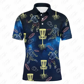 Лято Голф тениски Мода Мъжки дрехи Открит спорт сушене облекло развлекателни спортове Джърси отпечатани топ голф Топ риза