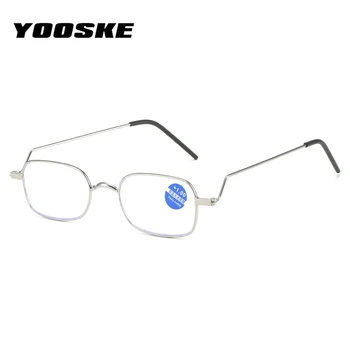 2023 Модни метални очила за четене Мъже анти синя светлина Пресбиопия очила Жени Бизнес компютър четец Диоптър +2.0 2.5 3.0