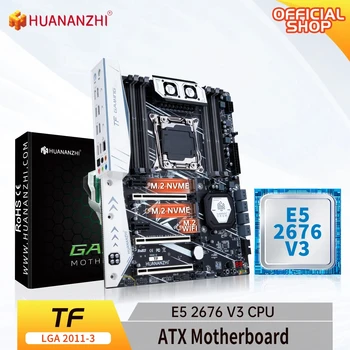 HUANANZHI X99 TF LGA 2011-3 XEON X99 дънна платка с поддръжка на Intel E5 2676 V3 DDR3 DDR4 RECC памет комбо комплект комплект NVME SATA