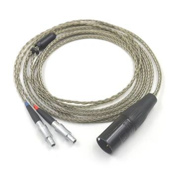 XLR Балансиран 16 Core OCC посребрен кабел за слушалки за Sennheiser HD800 HD800s HD820s HD820 Енигма акустика Dharma D1000