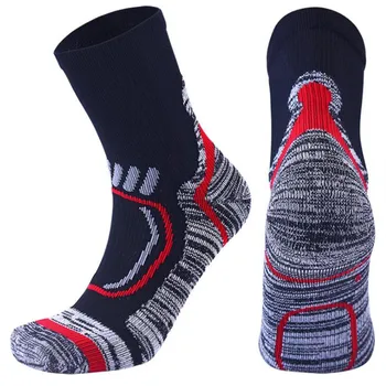 Жени Мъже Памучни туристически чорапи Термична хавлиена възглавница Дишащи атлетични чорапи за трекинг на открито Къмпинг Спортни чорапи