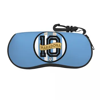 El Diego 10 Калъф за очила Удобна кутия Марадона Аржентина Футбол Футболна легенда Кутия за съхранение на очила Печат Кутия за слънчеви очила