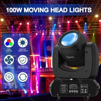  LED 100W лъч движеща се глава модел светлина глас контролирани RGBW въртящи KTV бар DJ дискотека сватба коледно парти DMX сценични светлини