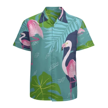 Мъжка хавайска риза с къс ръкав Бърза суха дишаща плажна риза