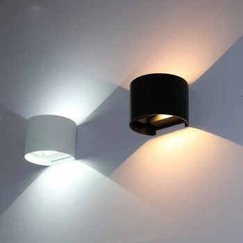 12W LED стена светлина алуминий открит водоустойчив IP65 модерен кратък куб ъгъл регулируема нагоре надолу лампа коридор спалня стена sconce