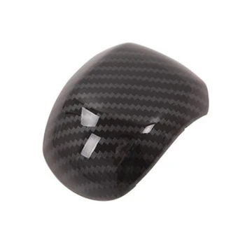 Carbon Fiber Car Gear Shift Knob Head Cover Trim Frame Sticker Интериорни аксесоари за Hyundai Santa Fe 2019 2020, ABS
