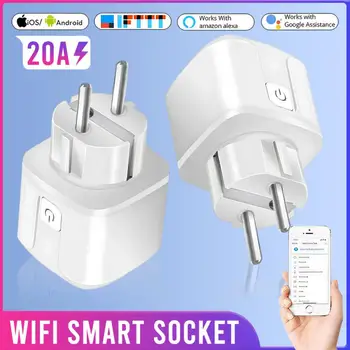 WiFi / Zigbee Smart Plug EU 20A EWelink Smart Socket с функция за мониторинг на захранването Гласов контрол с Alexa Google Home