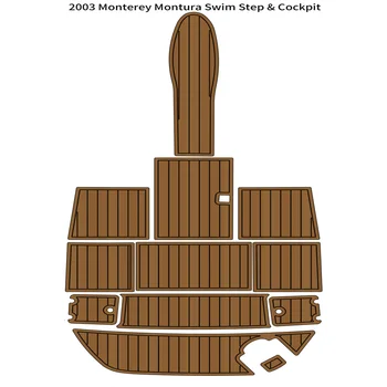 2003 Монтерей Монтура Платформа за плуване Пилотска кабина Pad лодка EVA пяна тиково дърво палуба подова подложка самозалепваща се SeaDek Gatorstep стил