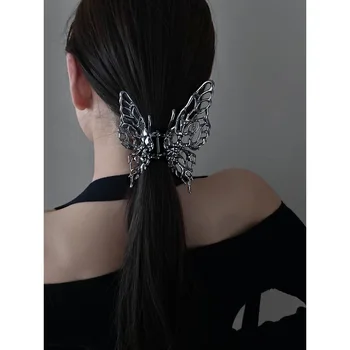 Метална пеперуда фиба женски Корея ярко сребърен кръст геометрична коса нокът шапки жена момичета стайлинг прическа аксесоари