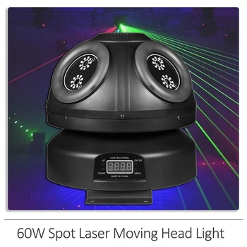  YUER 60W RGB LED Spot Laser Moving Head Light Line Strobe Effect DMX512 DJ Disco Party Club Професионална лампа за сценични ефекти