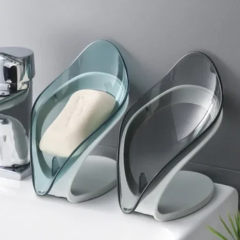Accessorie сапун контейнер случай ястие кутия за съхранение канализация листа гъба кухня притежателя баня форма нехлъзгане 