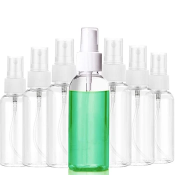 10Pcs 10ml-100ml фина мъгла ясно спрей бутилки помпа за многократна употреба празен пластмасов контейнер за пътуване за етерични масла пътуване парфюми