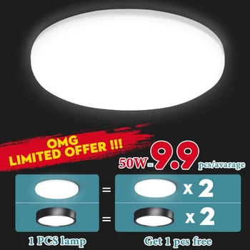 Кръгли LED панелни светлини 15W 20W 30W 50W Downlight 220v Plafon LED повърхностна таванна лампа за кухненско осветление