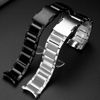 22mm Гривна от неръждаема стомана За Casio EDIFICE серия EFR-303L / D Earth Heart извита прецизна метална каишка за часовник мъже Watchband
