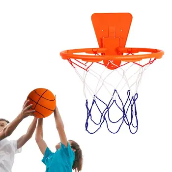Portable баскетбол обръч Net играчки комплект Начало Баскетбол фенове Спортна игра декомпресия топка практика за деца възрастни обучение