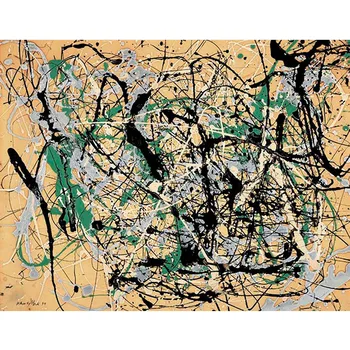 Jackson Pollock маслена живопис,Номер 17,ръчно рисувани абстрактна живопис, Modern стена произведения на изкуството,декорация на дома платно безплатна доставка