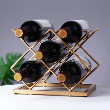 Свободностояща малка стойка за вино Desktop Wine Rack Bracket за шкафове, килер, съхранение на бутилки за вино