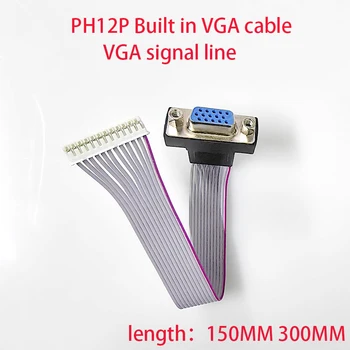 12P до 15P VGA женски D-Sub адаптер 12Pin 15Pin VGA дължина на конектора 150mm къс кабел за LCD LED DIY 12Pin 15P VGA D-sub линия