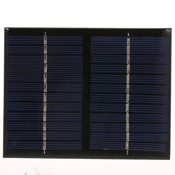  1.5W / 12V слънчево зарядно устройство с алигаторен клип Компактен поликристален слънчев панел за градина / трафик / аварийна светлина слънчева