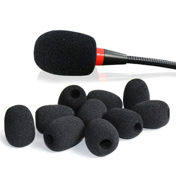 10pcs слушалки подмяна капак гъба гъба пяна микрофон протектор за предното стъкло 5 размера