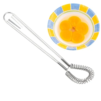 Egg Beater Кухненски аксесоари Мляко Frother пенообразувател мини размахване пролетен блендер кафе миксер неръждаема стомана инструменти за готвене