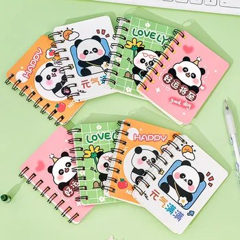 Kawaii Panda Coil Student Cute Mini Pocket Notepad Sketchbook Notebook For School Diary Planner Обратно към училищните пособия