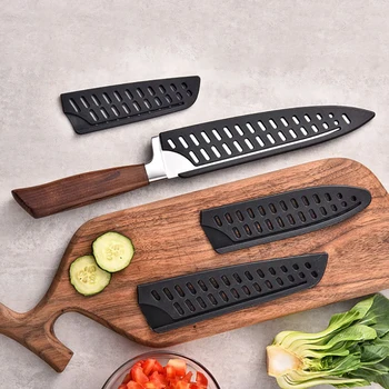 Черен пластмасов кухненски нож Острие протектор капак за 3.5-10 инча нож капак