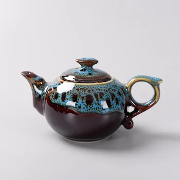 пещ Промяна глазура китайски традиционен чайник Yixing чайници отопляем чайник Samovar кафе чайник и чаша комплект Gaiwan Puer Teaware