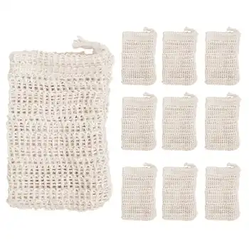 10 Pack Natural Sisal сапун чанта ексфолиращ сапун Saver Pouch Holder