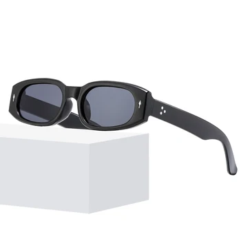 Популярна мода Универсална малка рамка Райс нокти слънчеви очила Anti UV широк ръб огледало крака персонализирани очила женски