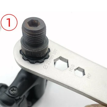 Резервни аксесоари Ремонт на гаечен ключ Пътен велосипед Bike Pro Инструмент за ремонт на педали Неръждаема стомана за Shimano 10 зъба сребро