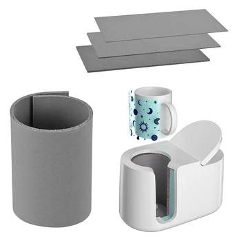 3 бр. Сублимационни чаши Wrap Съвместим с Cricut Mug Press Bundle Аксесоари за сублимационни чаши Заготовки Mug