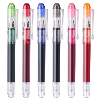 6 броя многоцветни писалки за еднократна употреба, използвани за скициране, дневник, калиграфия, гладко писане на офис консумативи