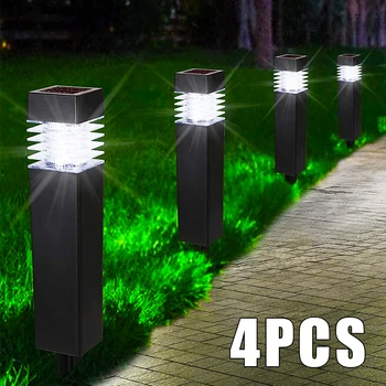 Слънчева светлина на открито LED градинска пътека лампа декор водоустойчив тревата светлини за вътрешен двор пешеходна пътека