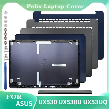 За ASUS UX530 UX530U UX53UQ LCD заден капак панта капак Palmrest заден капак Topcase 13NB0EG1AM0101 синьо сиво