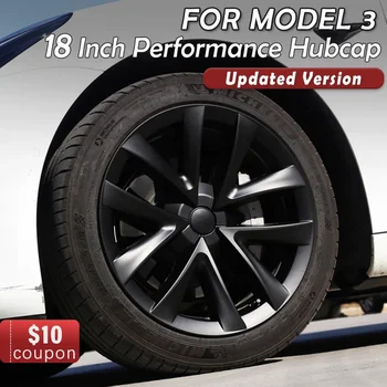 4PCS HubCap за Tesla Model 3 18 инчови капачки за колела Автомобилни заместители Капачка на главината Аксесоари за пълно покритие на джантата 2018-2023