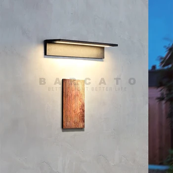  Водоустойчива стенна лампа IP65 Ligthing повърхностно монтирани веранда светлини балкон Вила градина Sconce Line Light Стена за миене светлина 85-265V