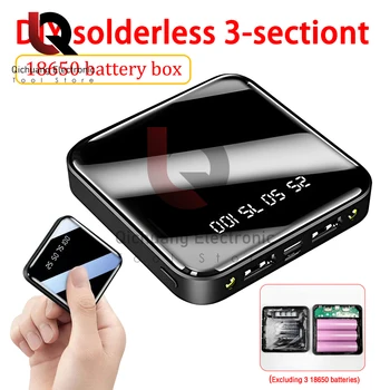 1Set DIY 18650 Power Bank Case Battery Charge Storage Box Shell Micro USB Type C с фенерче за зареждане на мобилни телефони 5V1A