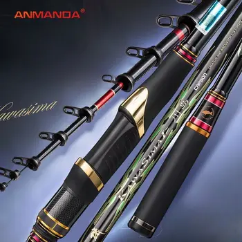 Anmanda Kawasimai Ultralight Rock Fishing Rod 5m High Carbon Kawasimai Rock Fishing Rod 5m 0.8/1.0/1.5/1.75 Sea Telescopic Rod