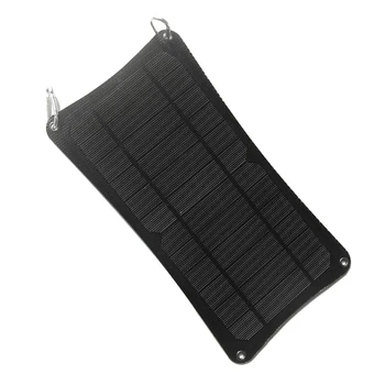 10W 5V слънчев панел с двоен USB порт + карабинер система за зареждане на батерията ETFE сгъваемо слънчево зарядно устройство