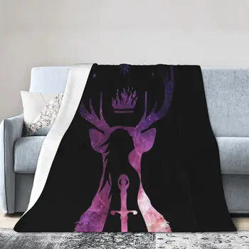 Стъкленият трон Елин Фанарт Ултра-меко микро руно одеяло