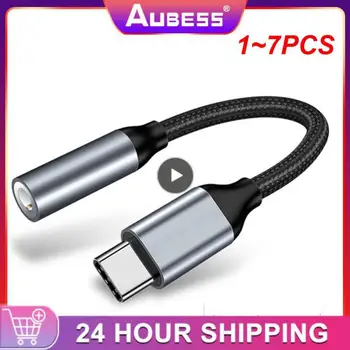  1 ~ 7PCS Тип C до 3.5mm Адаптер за кабел за слушалки USB 3.1 Type-C USB C към 3.5 Jack Audio Aux кабел за високоговорител за слушалки Mi6