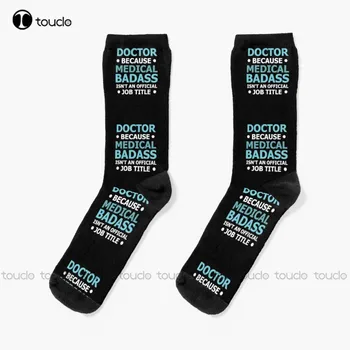 Медицински гадняр лекар чорапи мъжки чорапи улица скейтборд чорапи 360° дигитален печат дизайн щастлив сладък чорапи творчески смешно чорапи