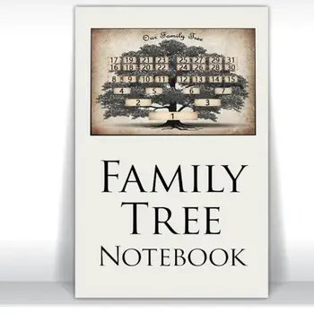 Family Tree Бележник Спомени за предците Дебела хартия Ancestor Record Print Значение Семеен подарък Генеалогичен вестник