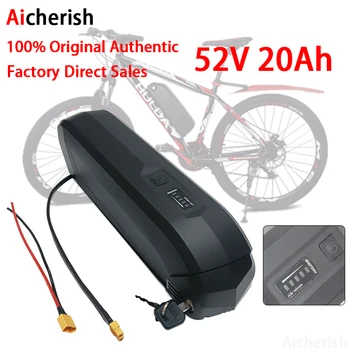 Aicherish Нов 52V 20Ah 30Ah 40Ah Hailong 18650 клетки пакет E-велосипед батерия мощен електрически велосипед литиева батерия USB порт + XT60