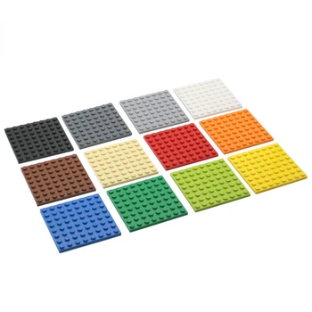 Малки частици градивни блокове 8x8 парчета от ниска плоча дъното плоча DIY основни части резервни части тухли играчки съвместими с 41539